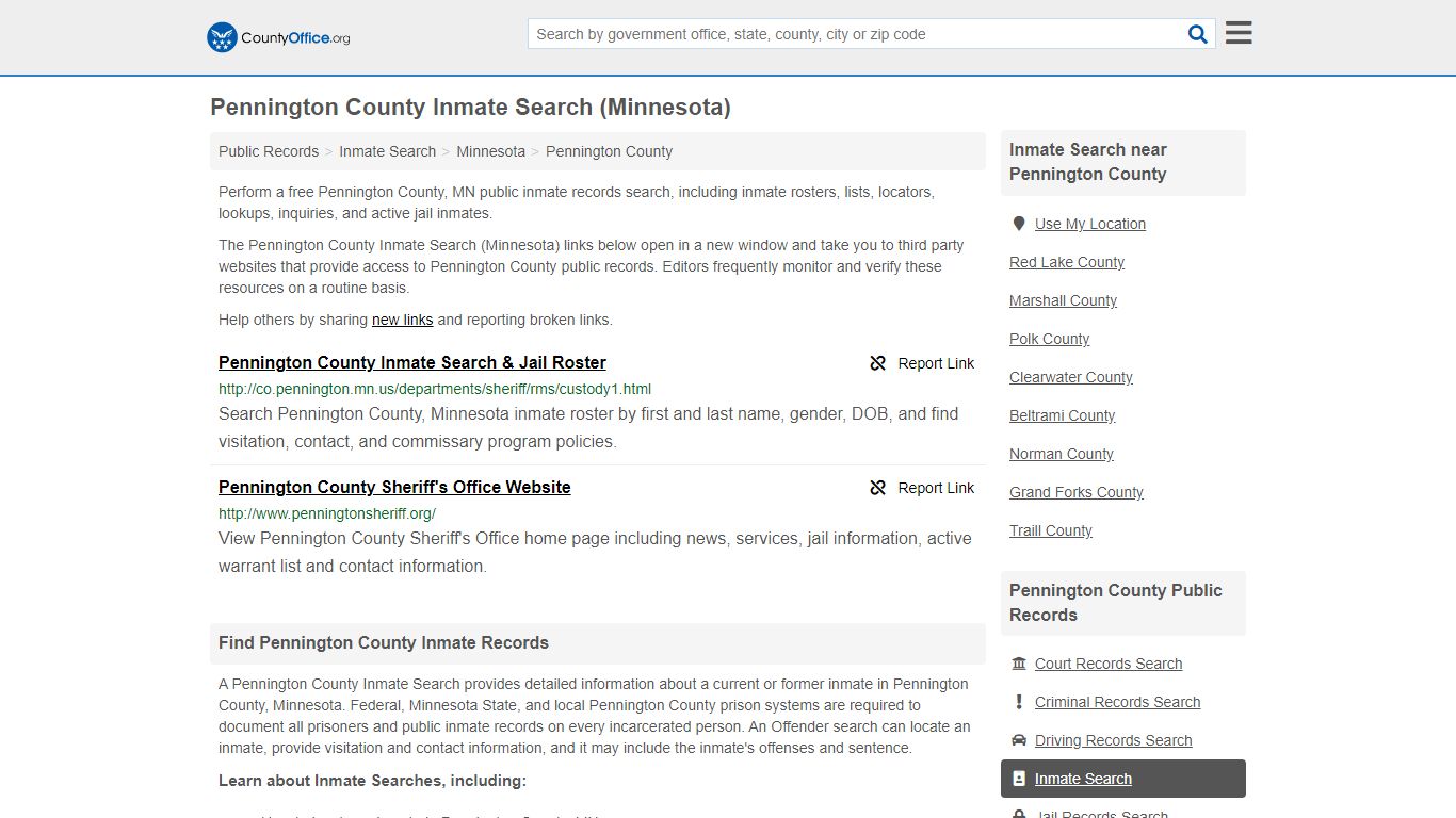 Inmate Search - Pennington County, MN (Inmate Rosters ...