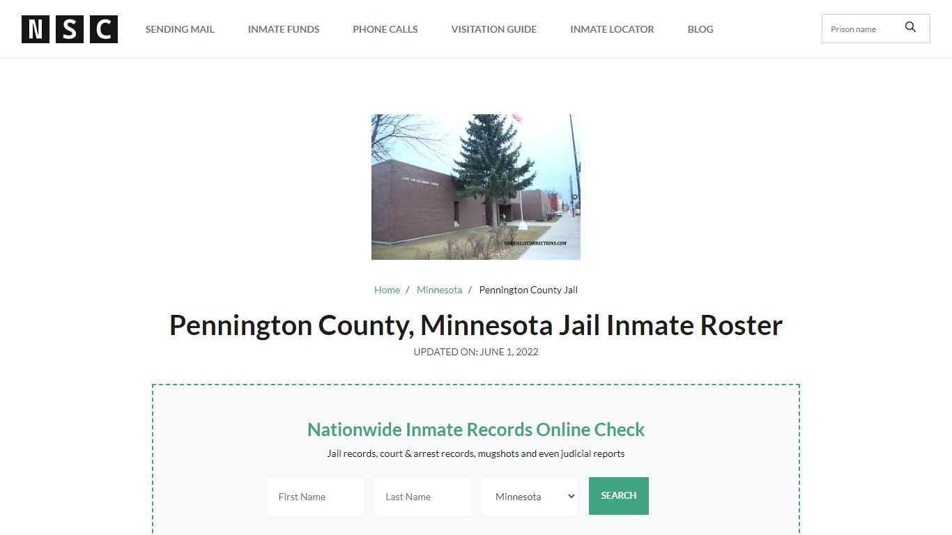 Pennington County, Minnesota Jail Inmate List